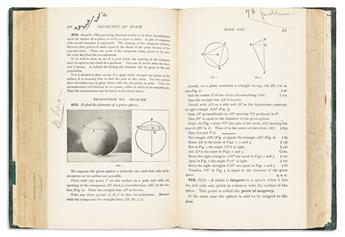 EISENHOWER, DWIGHT D. Phillips and Fisher. Elements of Geometry. Signed, twice ("Dwight D. Eisenhower" and "Eisenhower"), on front endp